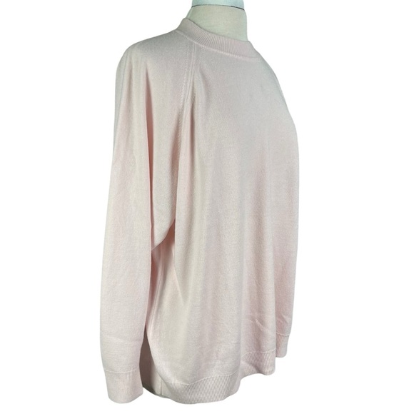 Hampshire Studio Pink Long Sleeve Soft Fine Knit Acrylic Sweater Womens Size 3X - Picture 2 of 10